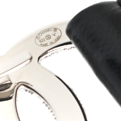 Chanel Calfskin Crystal CC Belt 80 Black 4 of 5