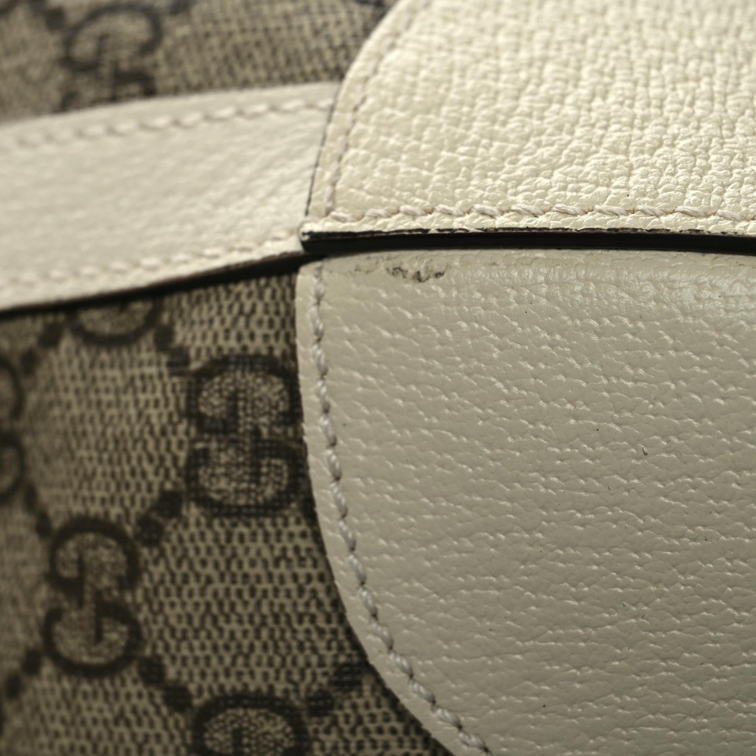 Gucci GG Supreme Monogram Textured Dollar Calfskin Web Medium Ophidia Duffle Bag Beige Ebony Mystic White 13 of 13