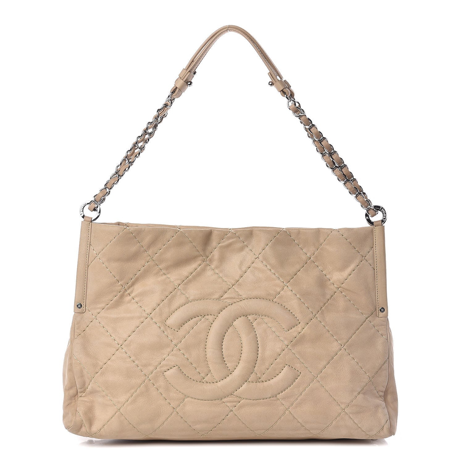 Chanel Iridescent Calfskin Small Sea Hit Tote Beige 1 of 14