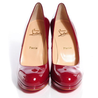 Christian Louboutin Patent New Simple 100 Pumps 39 Red 2 of 5