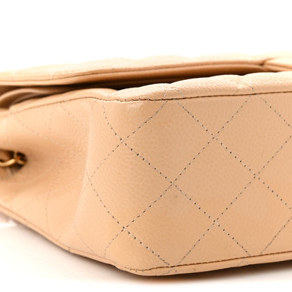 Chanel Caviar Quilted Medium Double Flap Beige 9 of 10