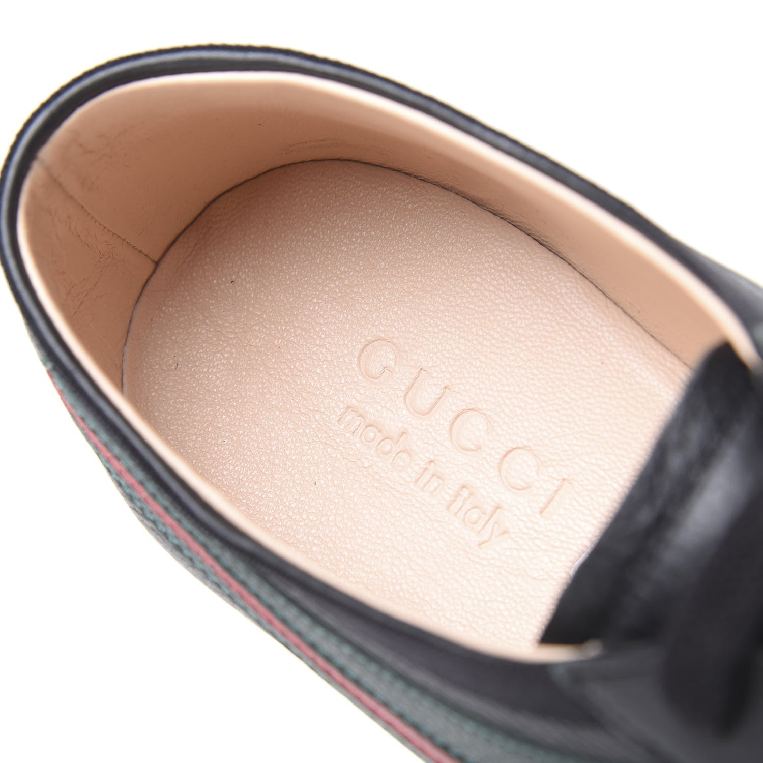 Gucci Calfskin Mens Web Falacer Sneakers 8 Black 6 of 8