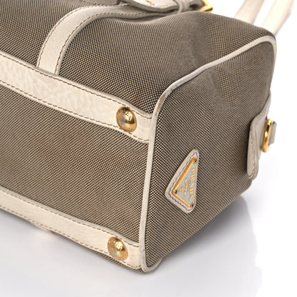 Prada Jacquard Logo Tote Corda Talco 8 of 14