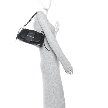 Prada City Calfskin Saffiano Sidonie Shoulder Bag Black 2 of 11