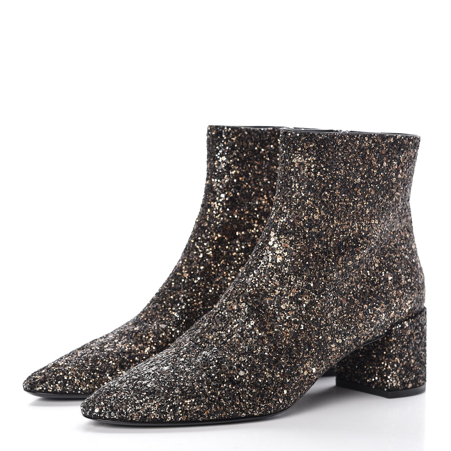 Glitter Loulou Ankle Boots 39 Black Gold