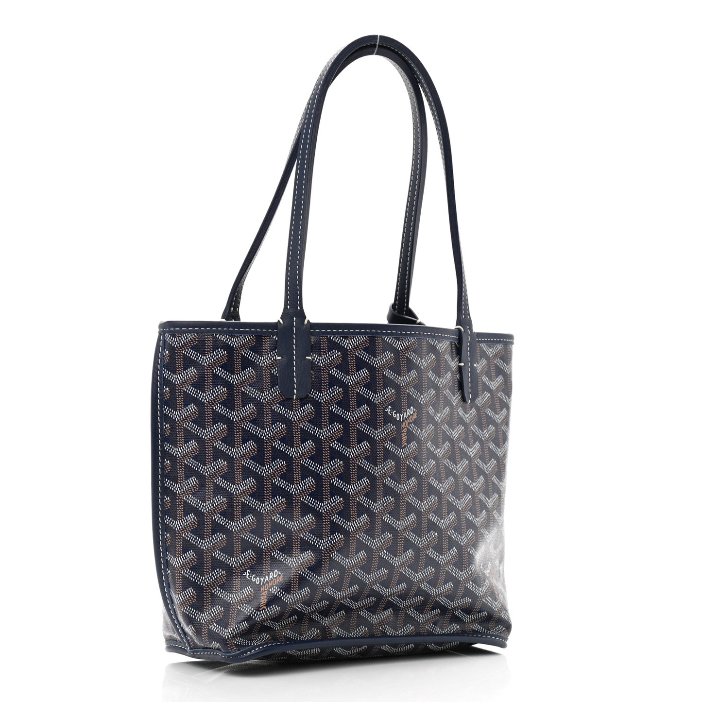 Goyardine Reversible Mini Anjou Navy