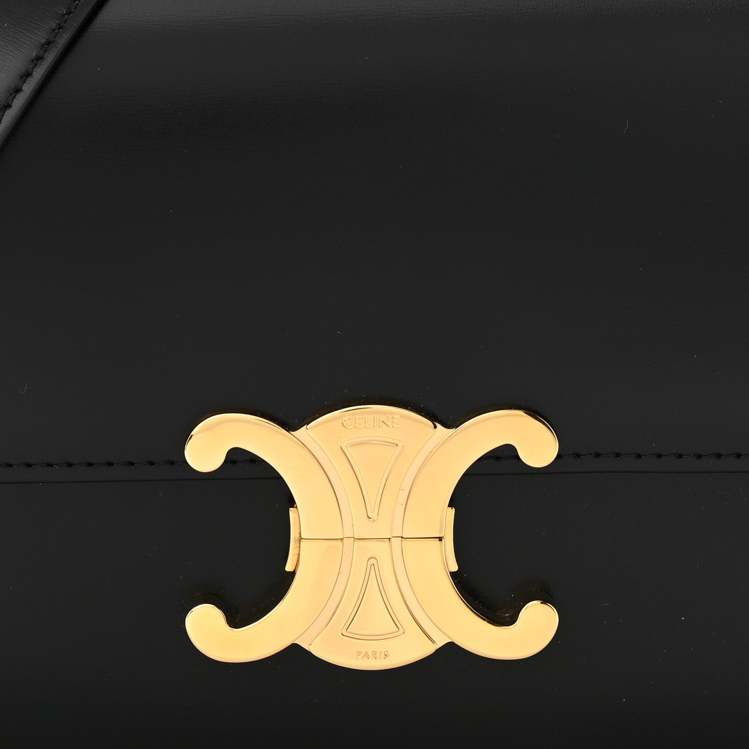 Celine Shiny Calfskin Teen Triomphe Black 7 of 11