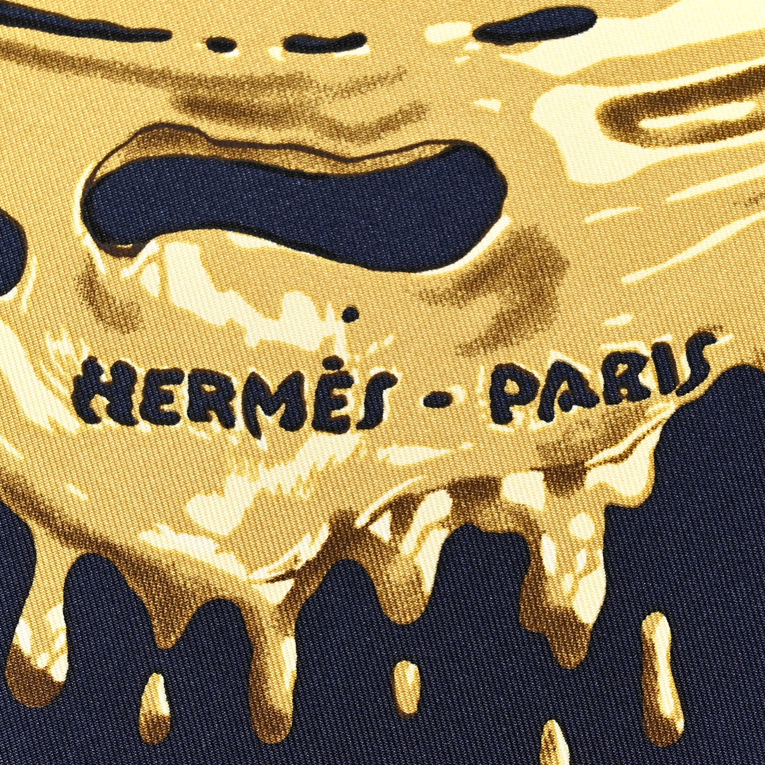 Hermes Silk Peinture Fraiche Scarf 45 Bleu Black Bronze 2 of 5