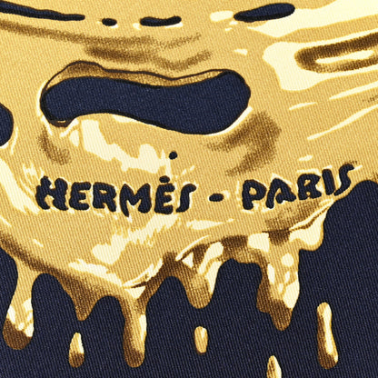 Hermes Silk Peinture Fraiche Scarf 45 Bleu Black Bronze 2 of 5