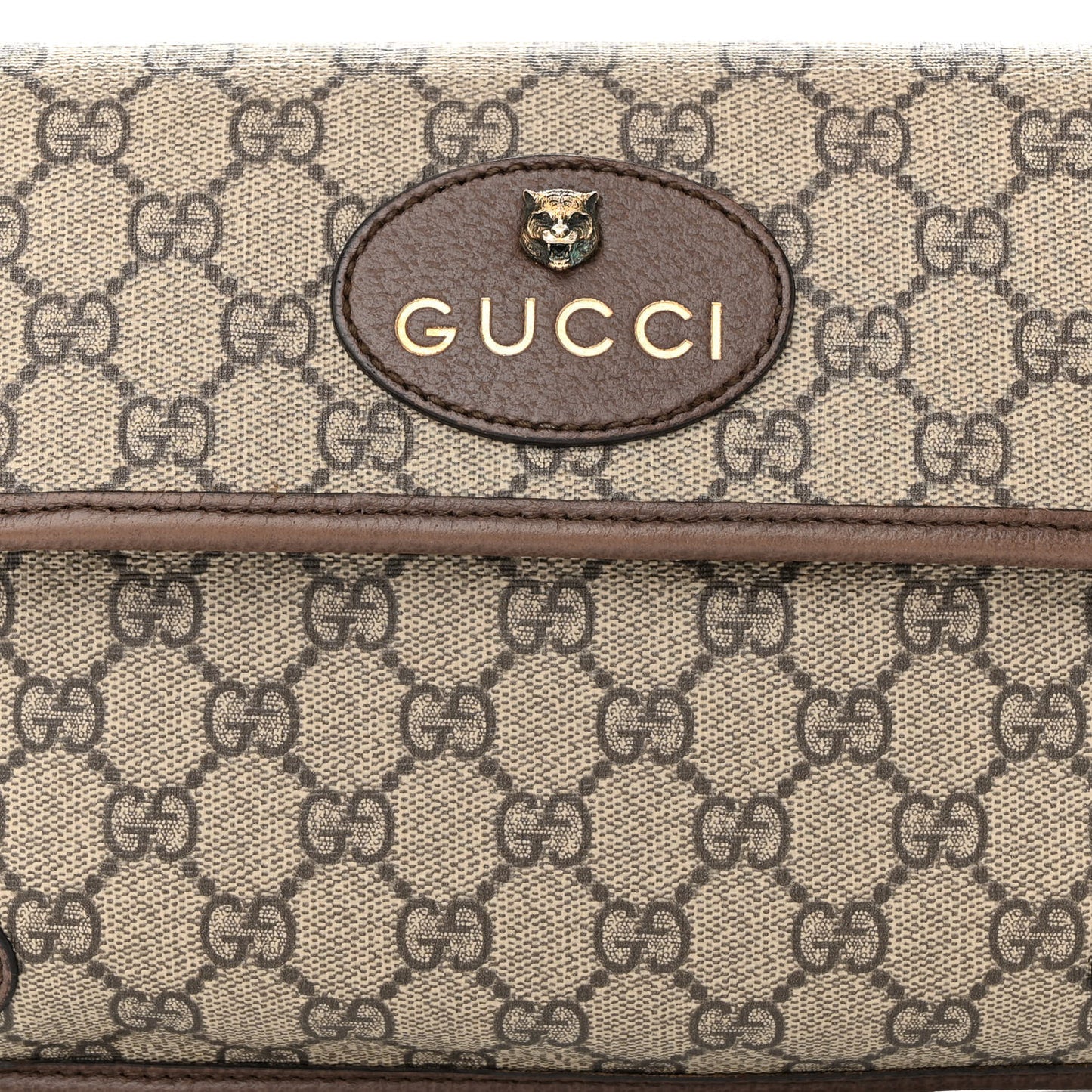GG Supreme Monogram Neo Vintage Web Belt Bag Brown