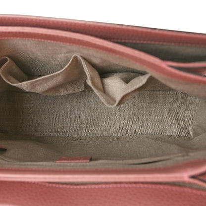 Gucci Dollar Calfskin Medium Interlocking G Top Handle Shoulder Bag Soft Pink 5 of 9