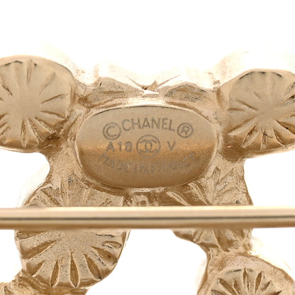 Chanel Metal Chain Fringe CC Brooch Gold 4 of 5