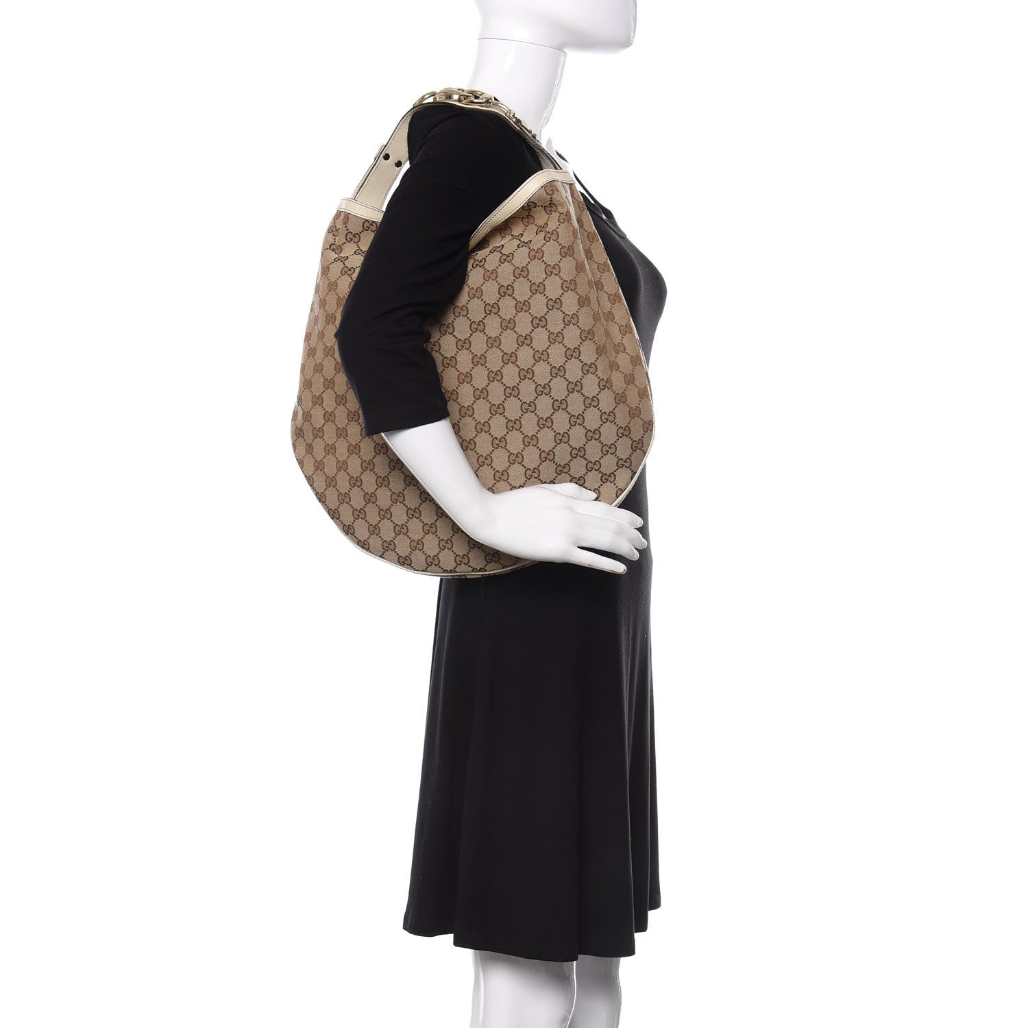 Gucci Monogram Large Wave Hobo Off White 2 of 12