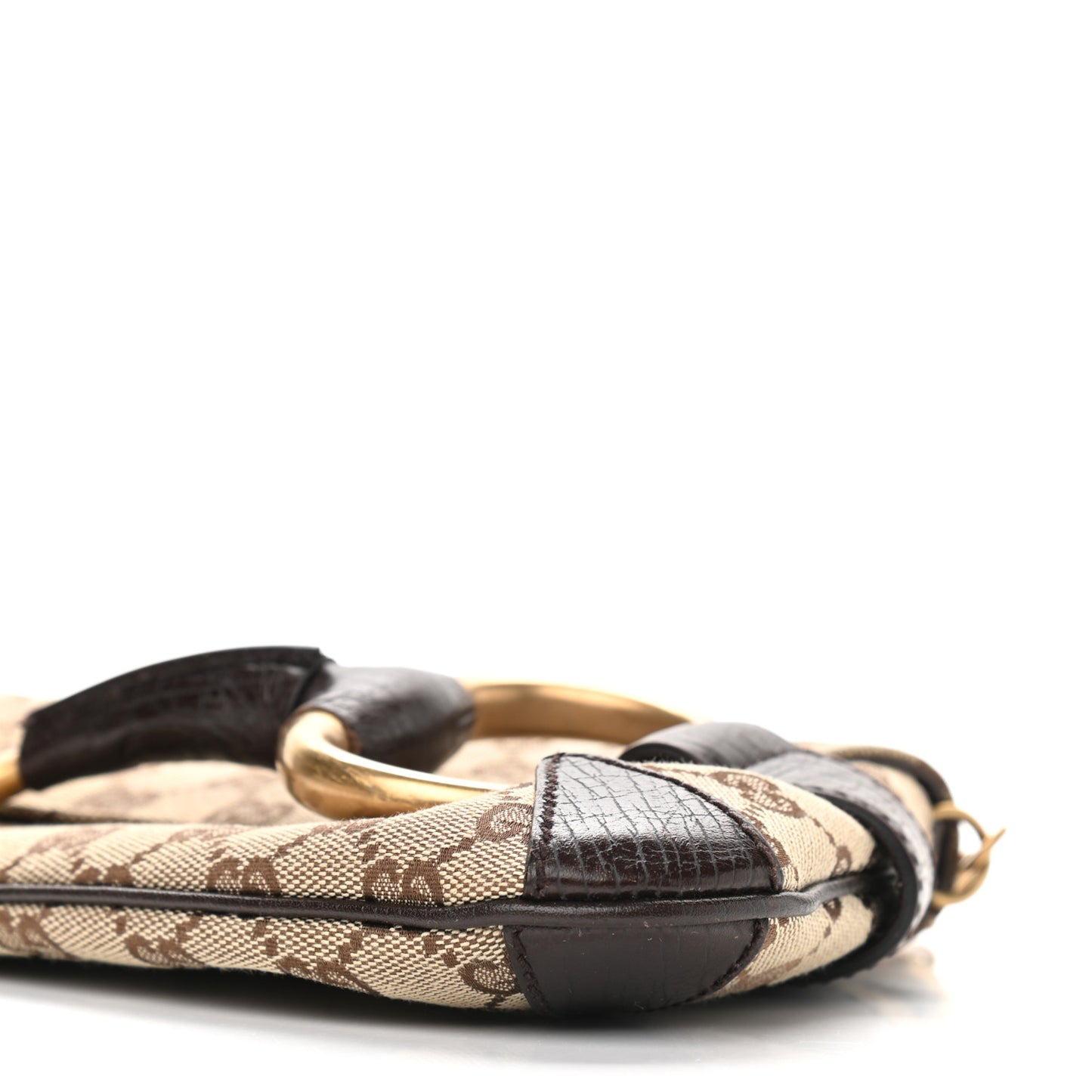Monogram Horsebit Clutch Dark Brown