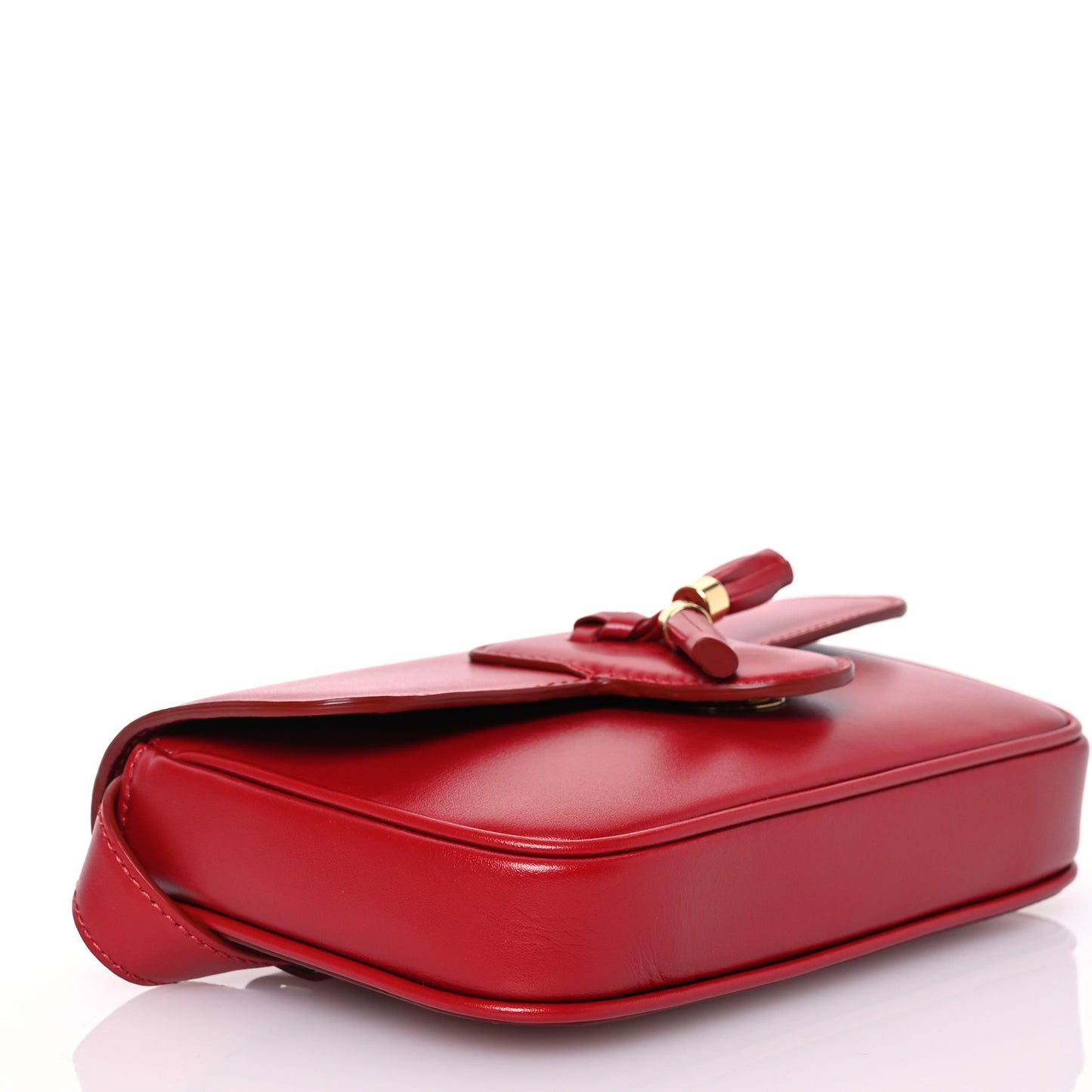 Smooth Calfskin Tassel Belt Bag Red