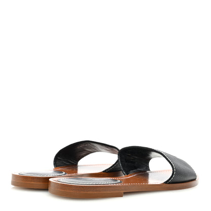 Louis Vuitton Calfskin Lock It Flat Mule 38 Black 4 of 7