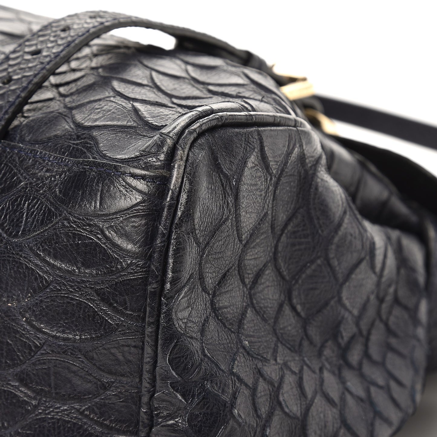 Silky Snake Print Oversized Alexa Nightshade Blue