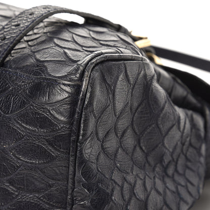 Mulberry Silky Snake Print Oversized Alexa Nightshade Blue 8 of 14