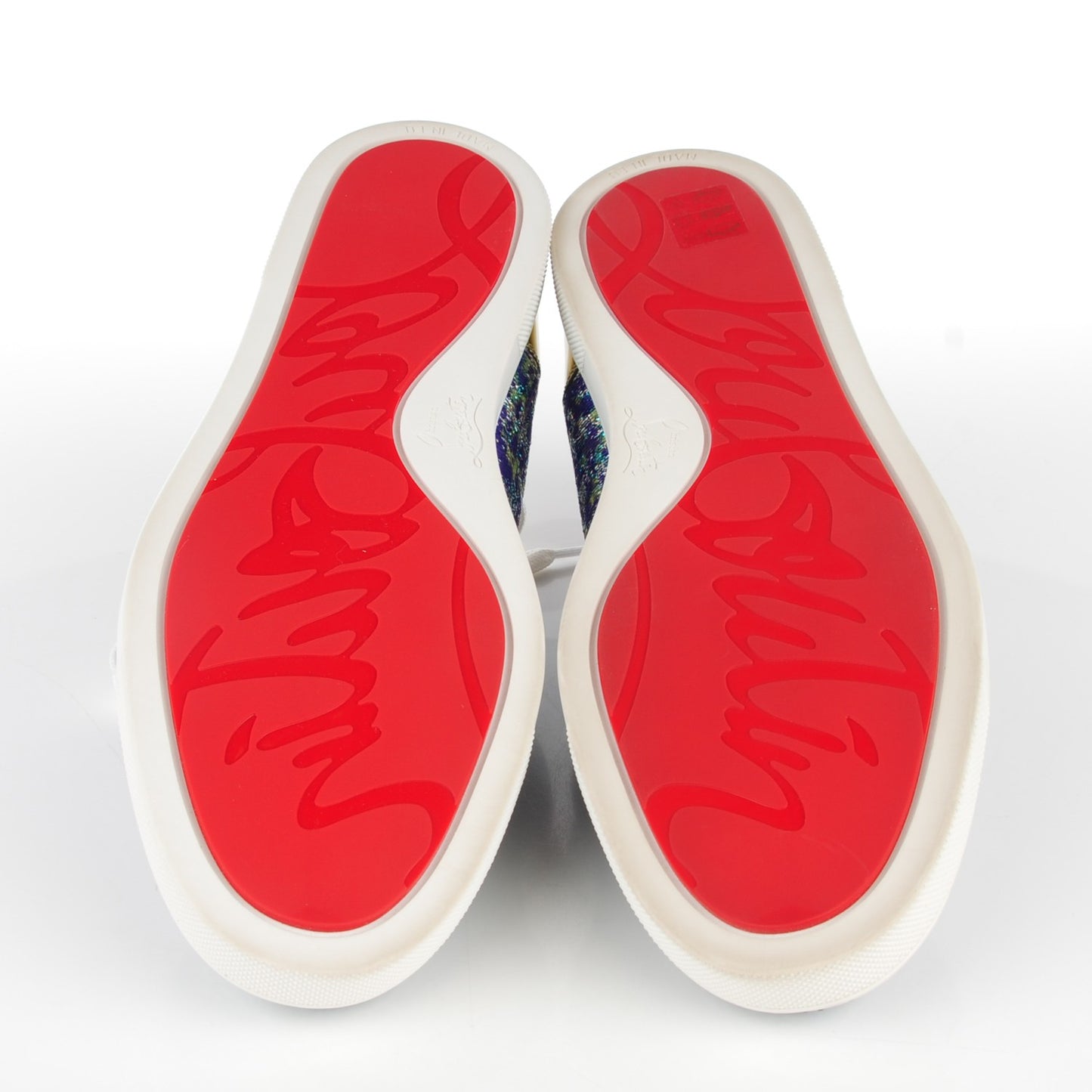 Crystal Metallic Suede Peacock Woven Lurex Gondolastrass Sneakers 40.5 Version Digitale