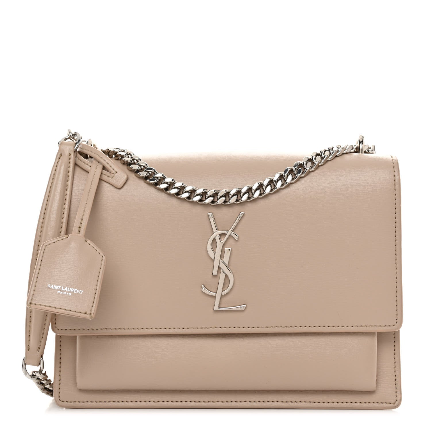 Saint Laurent Calfskin Medium Monogram Sunset Marble Pink 1 of 14
