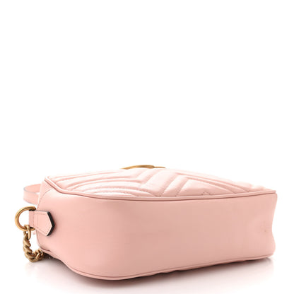 Gucci Calfskin Matelasse Small GG Marmont Chain Shoulder Bag Perfect Pink 4 of 13