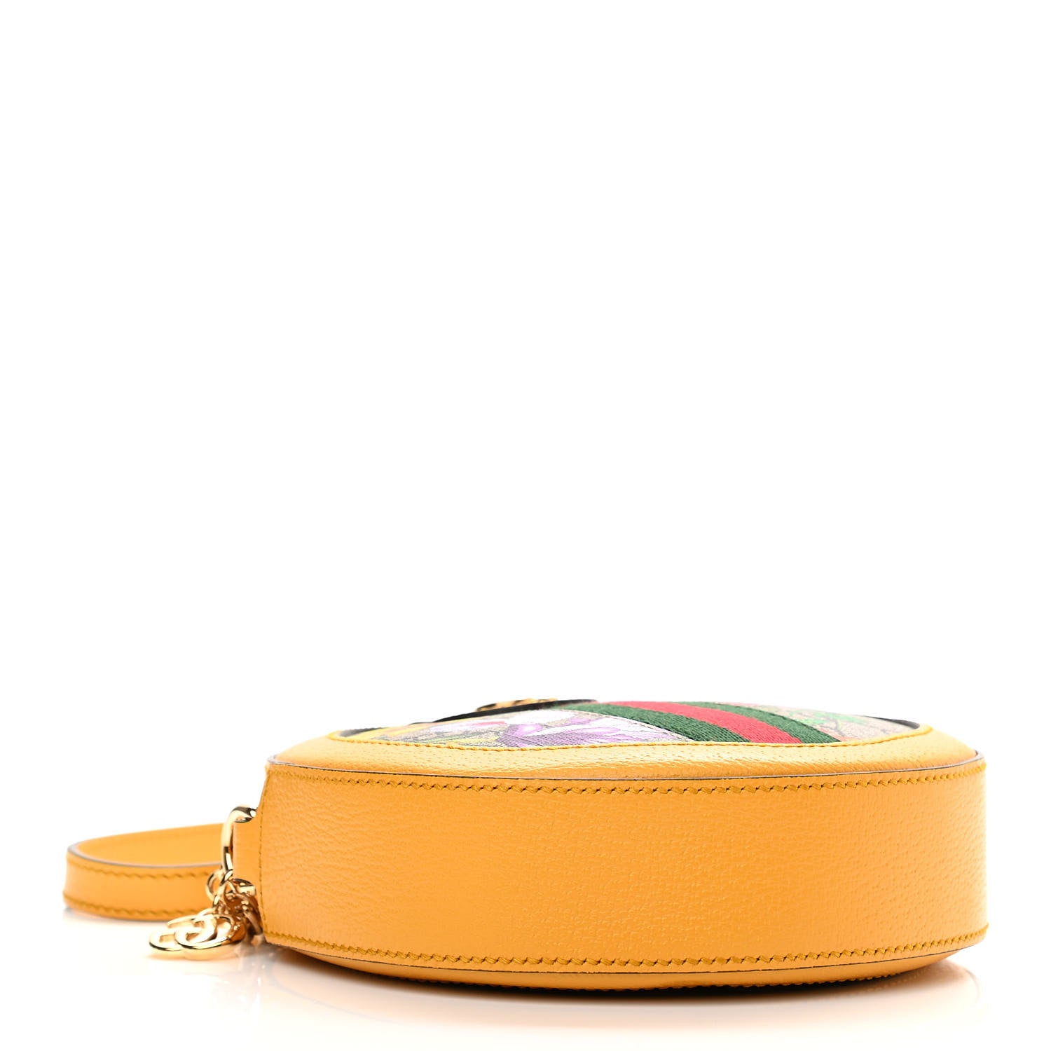 Gucci GG Supreme Monogram Flora Web Mini Ophidia Round Shoulder Bag Beige Multicolor Crop 4 of 10