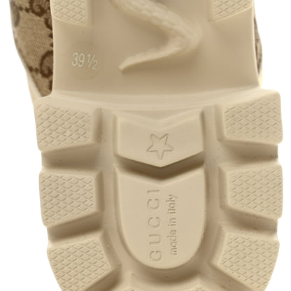 Gucci Monogram Granada Kid Trip 40/72mm Lug Sole Sandals 39.5 Beige Ebony Mystic White 7 of 10