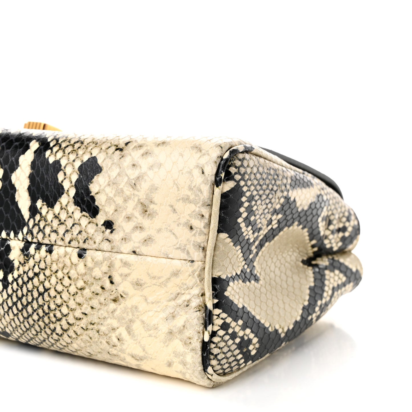 Calfskin Python Embossed Audrey Crossbody  Natural