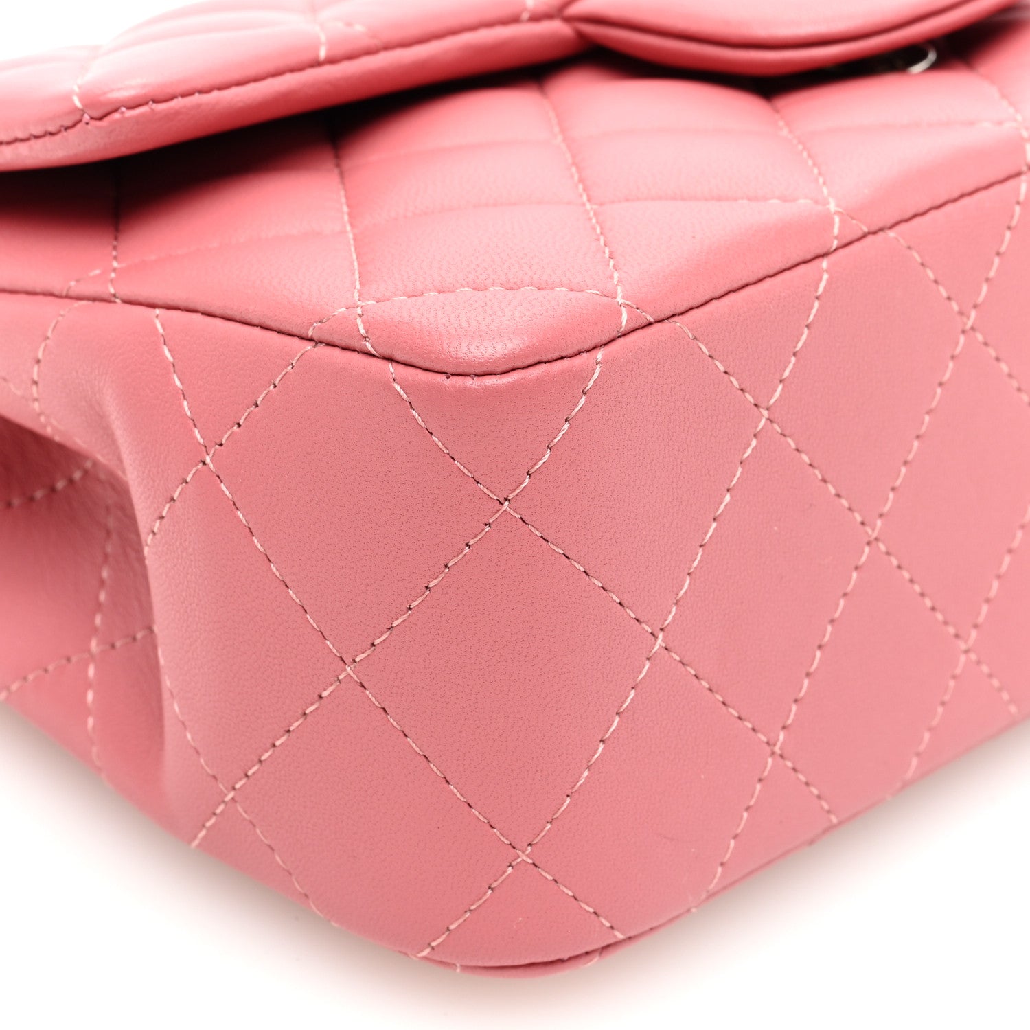 Chanel Lambskin Quilted Mini Rectangular Flap Pink 9 of 11
