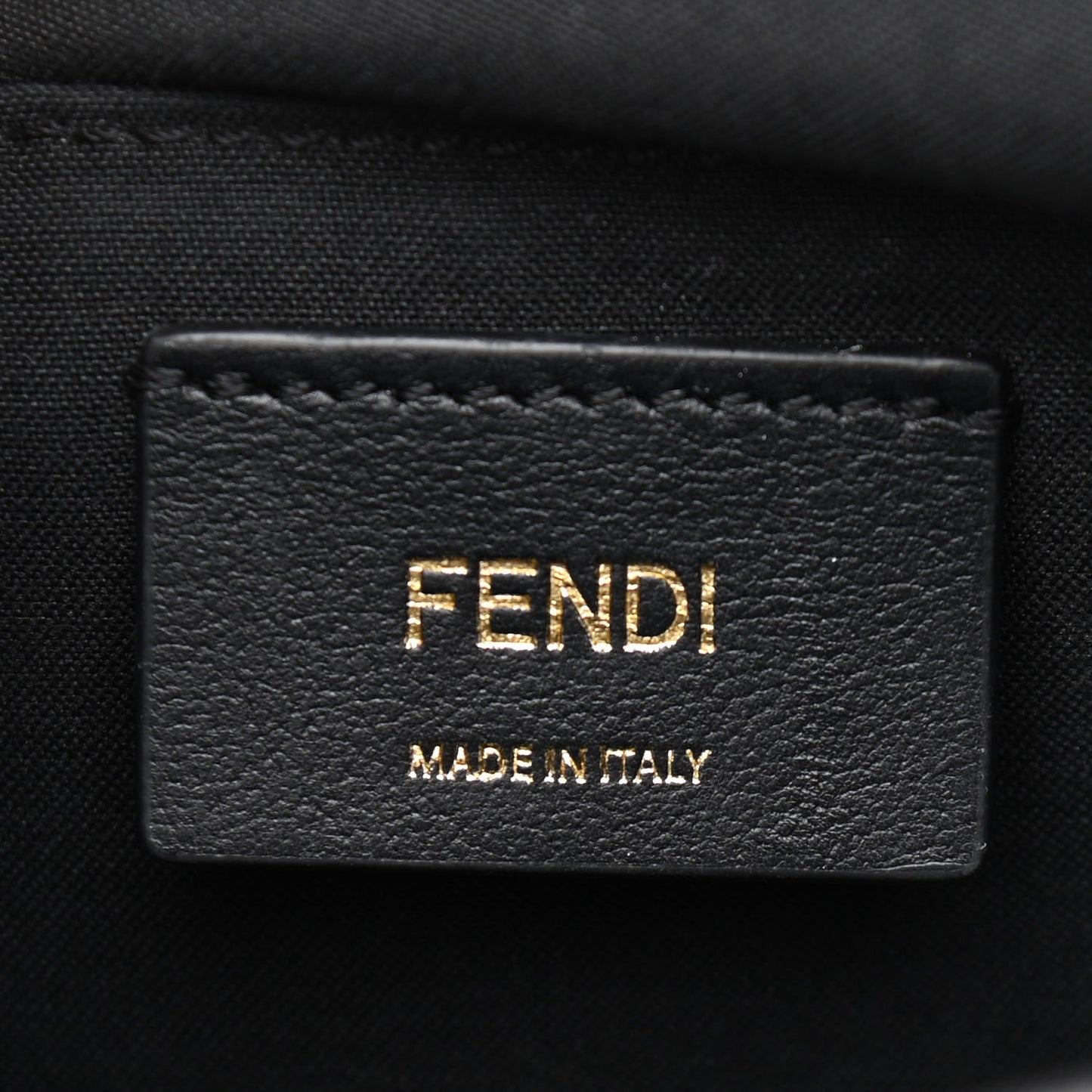 Glazed Fabric Vitello Century FF 1974 Stamp Patch Camera Case Mogano Panna Black