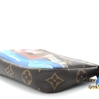 Louis Vuitton Monogram 2019 Christmas Animation Mini Venice Pochette Accessories Blue 10 of 10