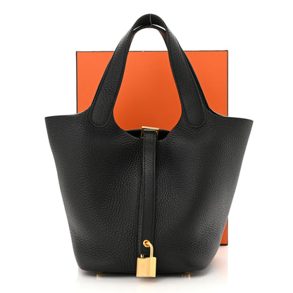 Hermes Taurillon Clemence Picotin Lock 18 PM Black 11 of 11