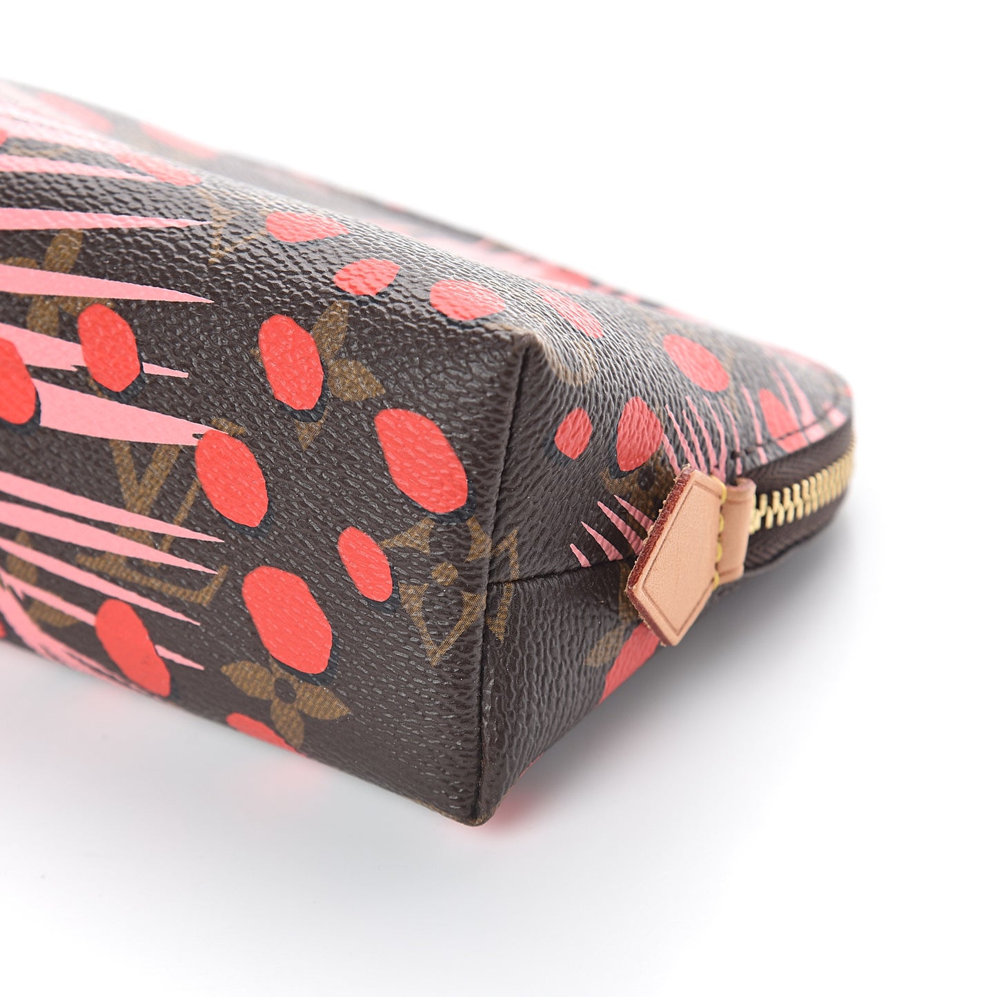 Monogram Jungle Dots Cosmetic Pouch Sugar Pink Poppy