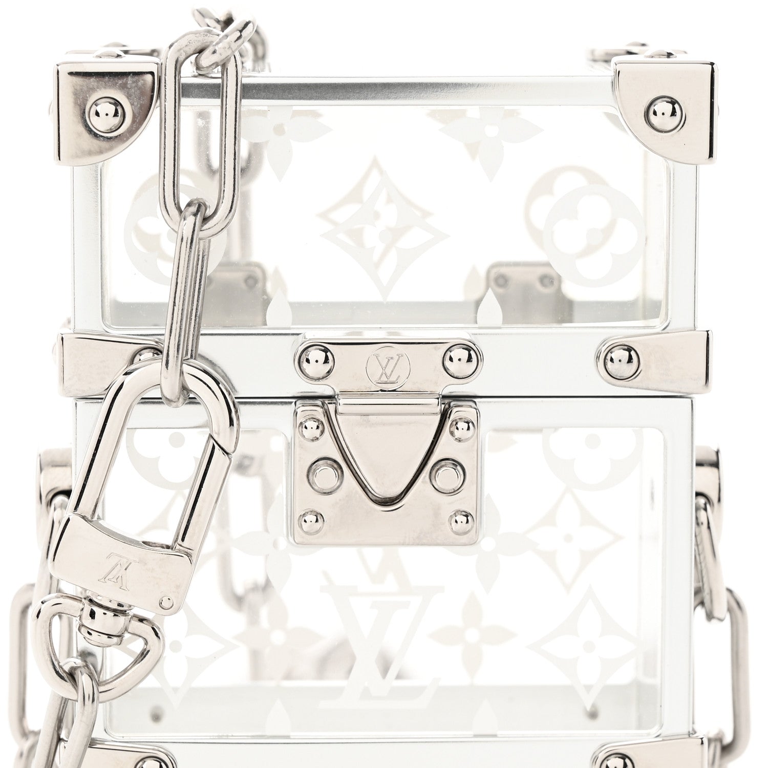 Louis Vuitton Monogram Transparent Plexiglass Trunk Box Pouch 9 of 12