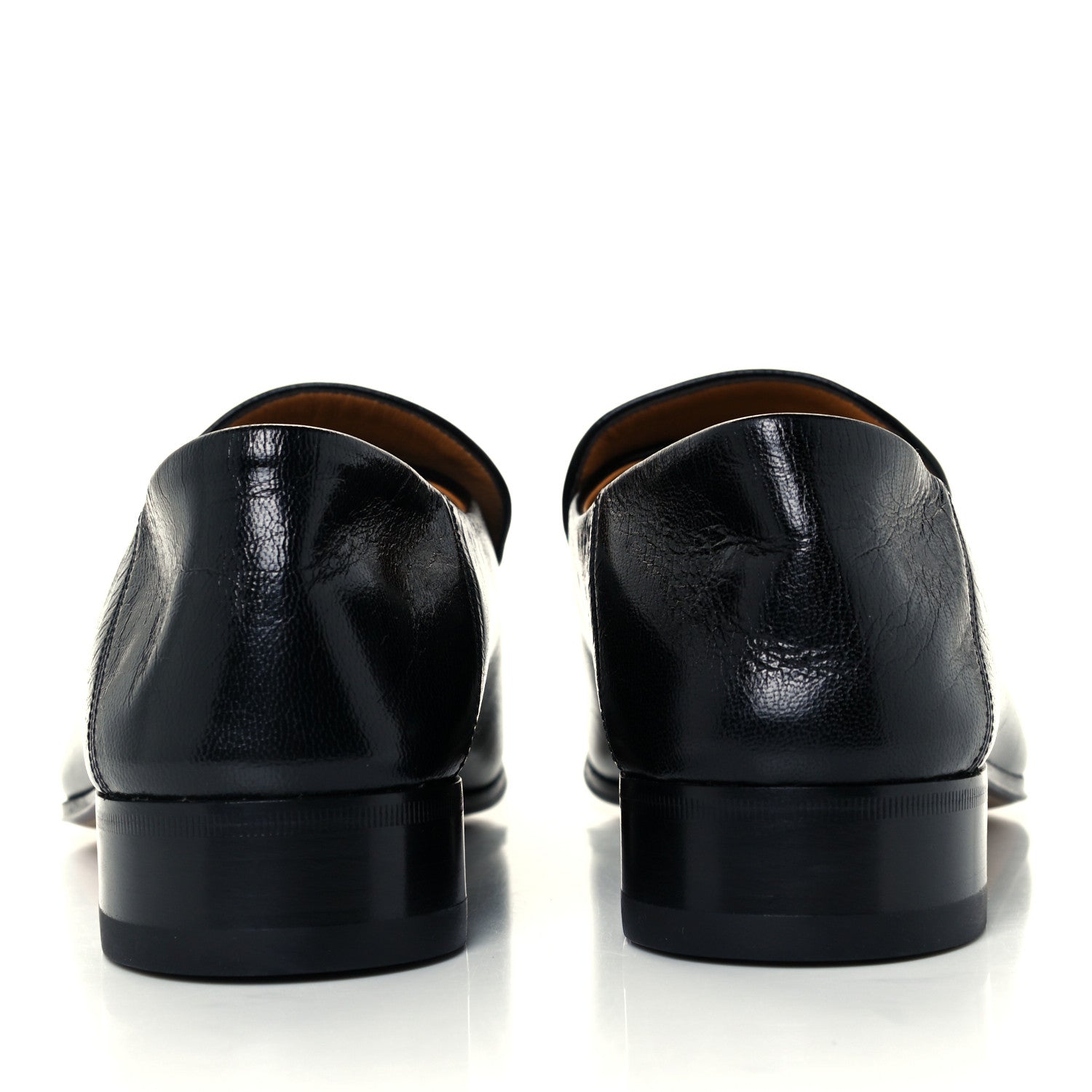 Gucci Goatskin Mens Horsebit Loafers 8.5 Black 6 of 10