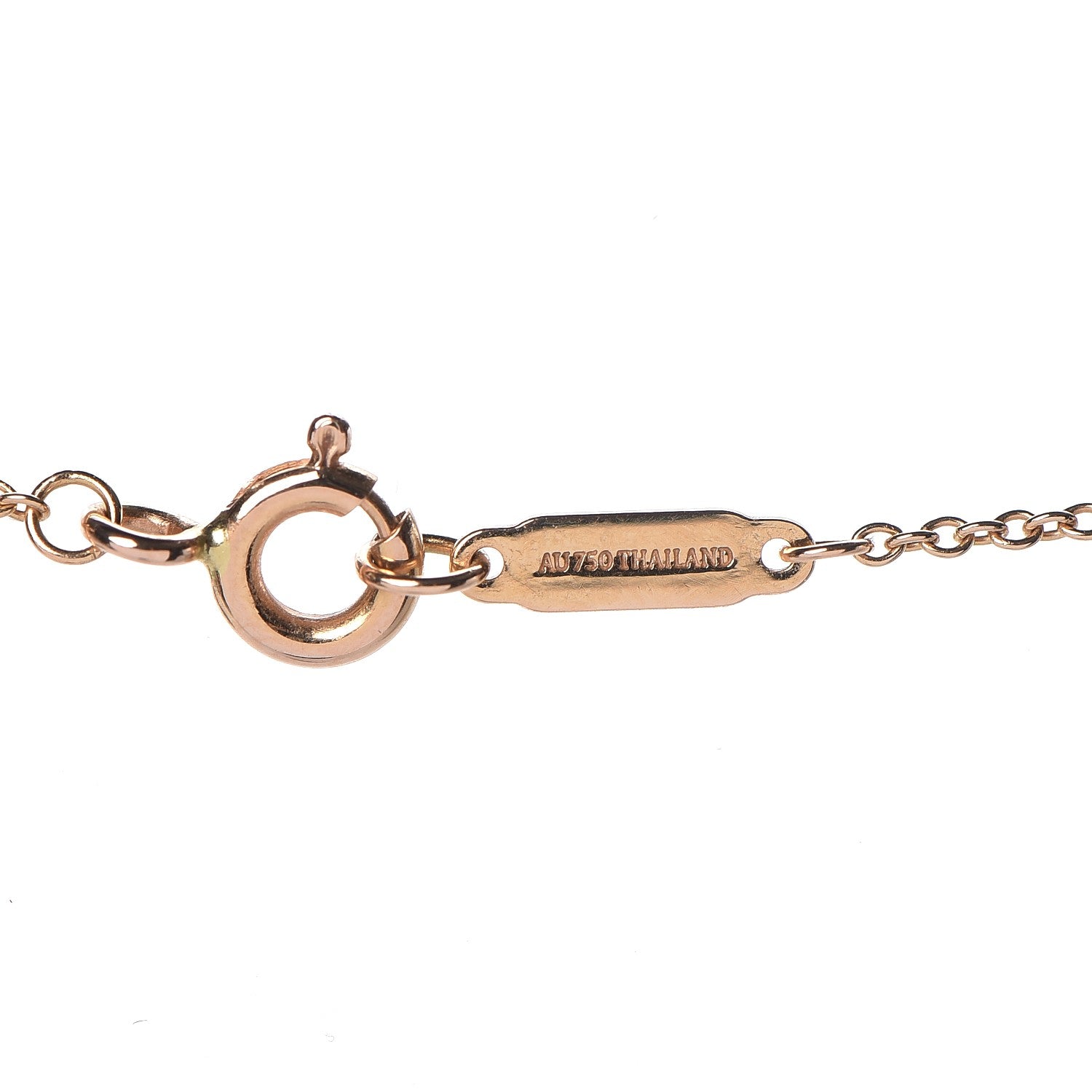 Tiffany 18K Rose Gold Mini Bow Pendant Necklace 4 of 6