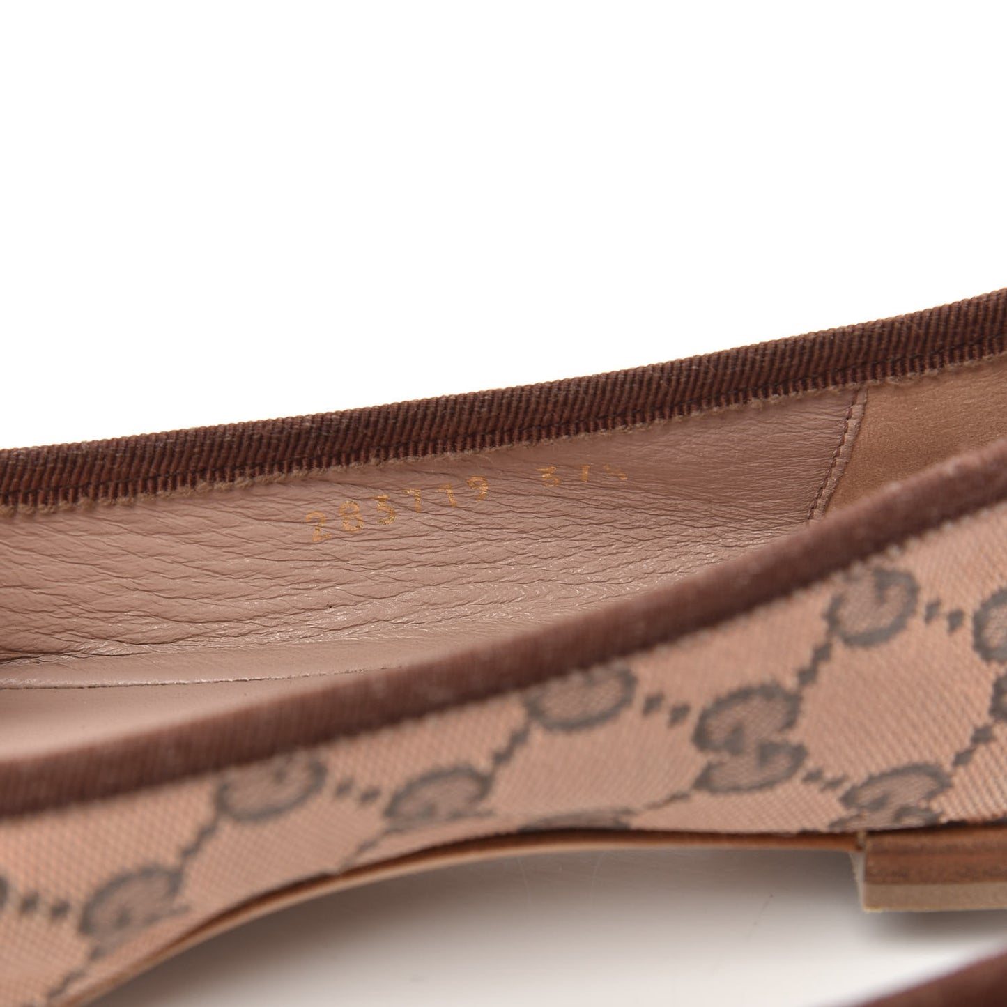 Monogram Ballet Flats 37.5 Dark Brown