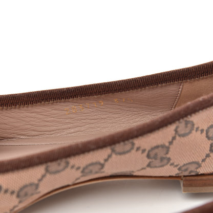 Gucci Monogram Ballet Flats 37.5 Dark Brown 9 of 10