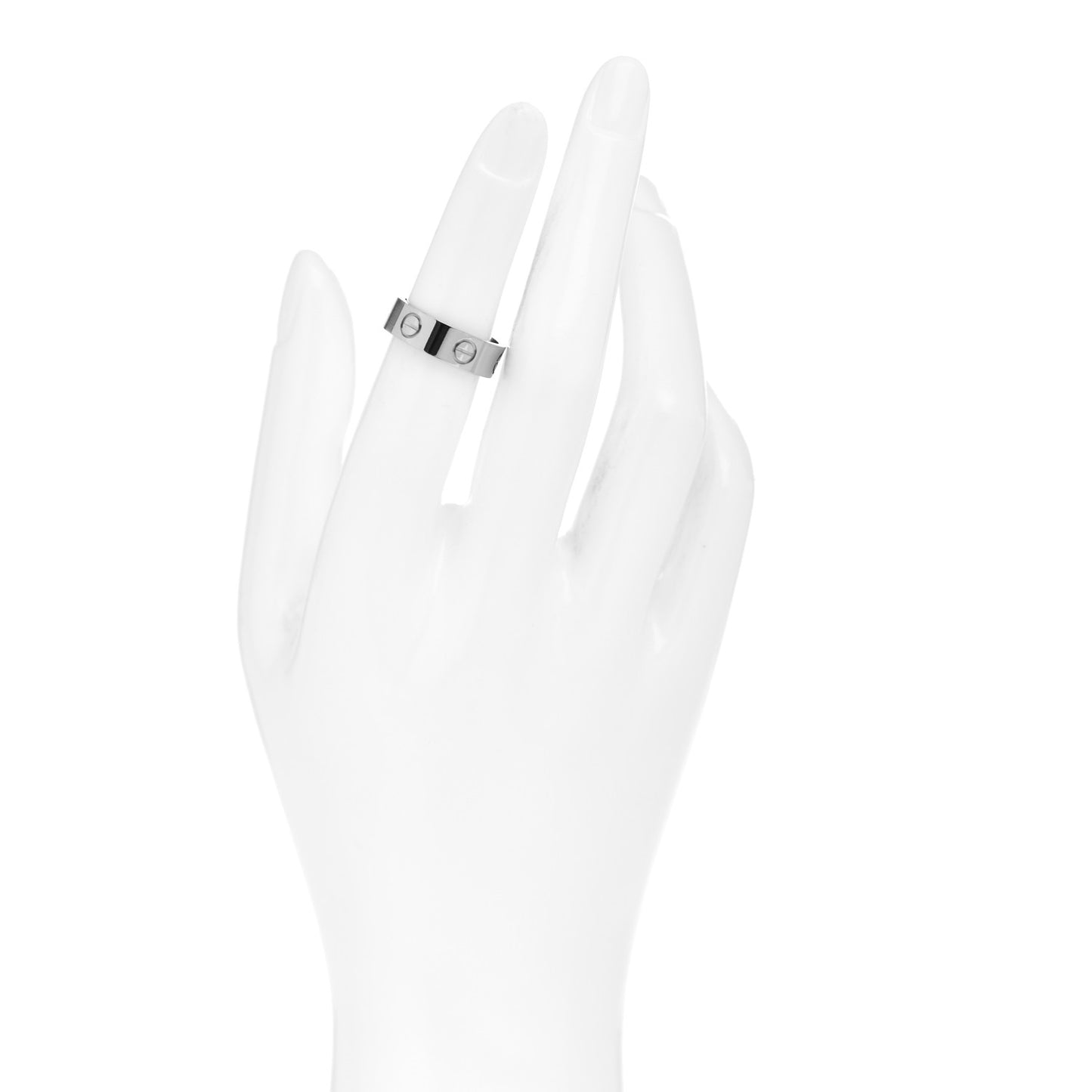 18K White Gold 5.5mm LOVE Ring 50 5.25