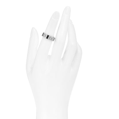 Cartier 18K White Gold 5.5mm LOVE Ring 50 5.25 2 of 4