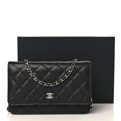 Chanel Caviar Quilted Wallet On Chain WOC Black 11 of 11