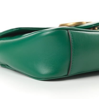 Gucci Calfskin Matelasse Mini GG Marmont Shoulder Bag Emerald Green 9 of 11
