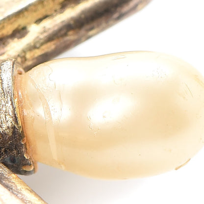 Chanel Gripoix Pearl Brooch Gold 11 of 12