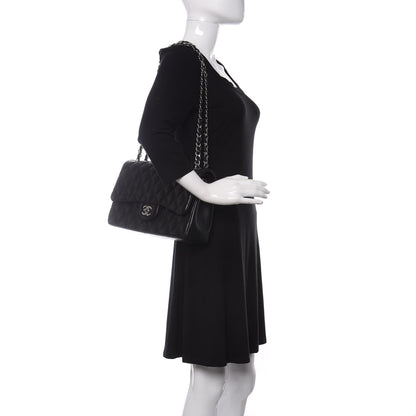 Chanel Lambskin Quilted Jumbo Double Flap Black 2 of 12