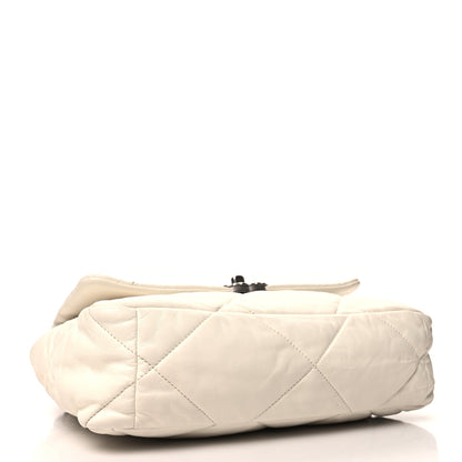 Chanel Goatskin Quilted Large 19 Flap White 4 of 14