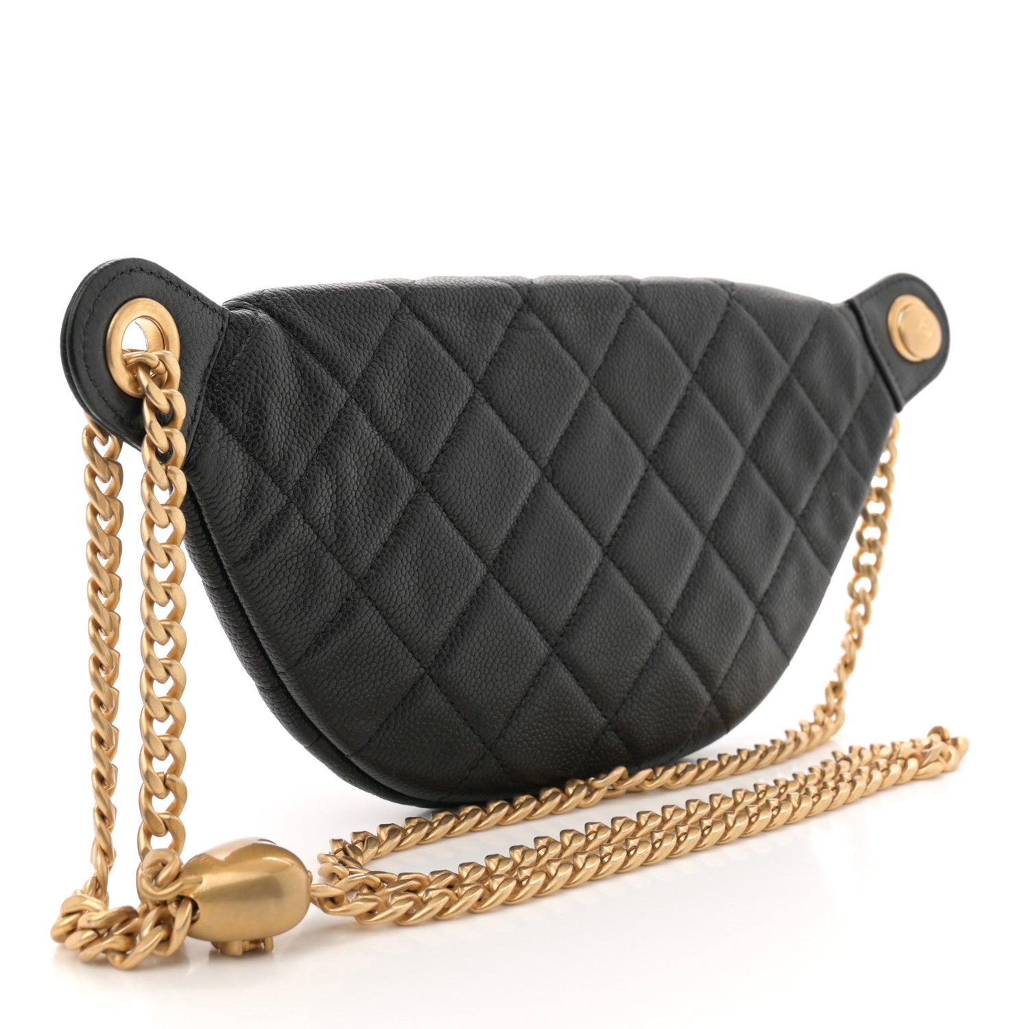 Chanel Caviar Quilted Sweetheart Belt Bag Black 3 of 11