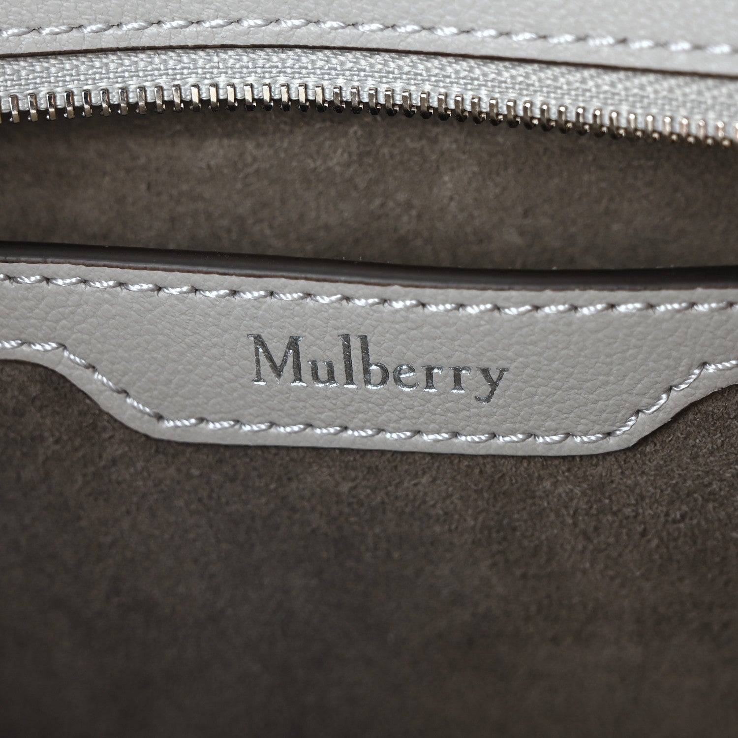 Mulberry Micro Classic Grain Small Zipped Bayswater Grey 6 of 10
