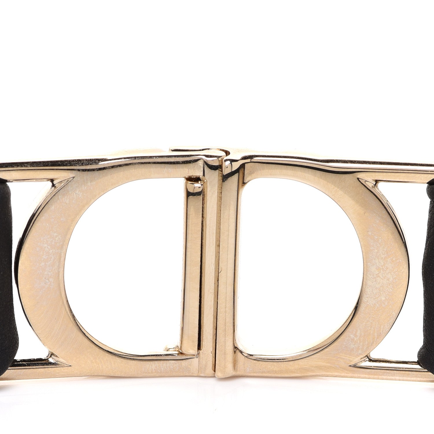 Christian Dior Pleated Lambskin 20mm 30 Montaigne Stretch Belt M Black 5 of 6