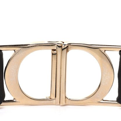 Christian Dior Pleated Lambskin 20mm 30 Montaigne Stretch Belt M Black 5 of 6