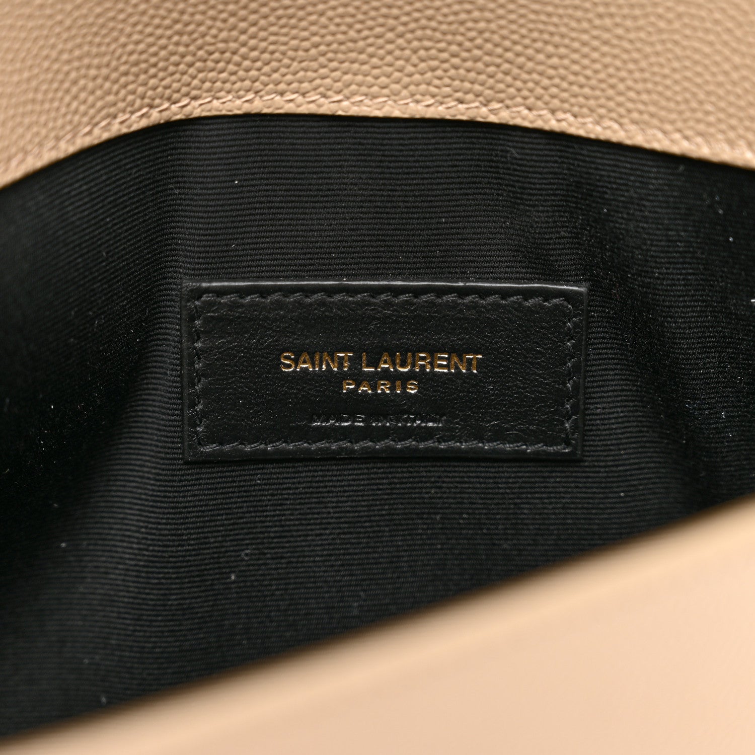 Saint Laurent Grain De Poudre Uptown Pouch Dark Beige 6 of 9